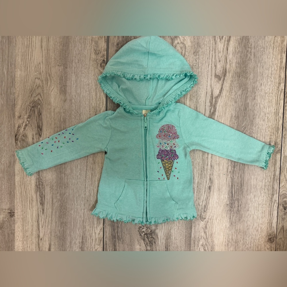 Kids Ice Cream Hoodie - Teal